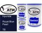 Preview: Hyundai, Royal Blue Pearl, TB: 500ml Lackdose + 500ml Klarlack + 250ml Härter - Set, von ATW Autoteile West.